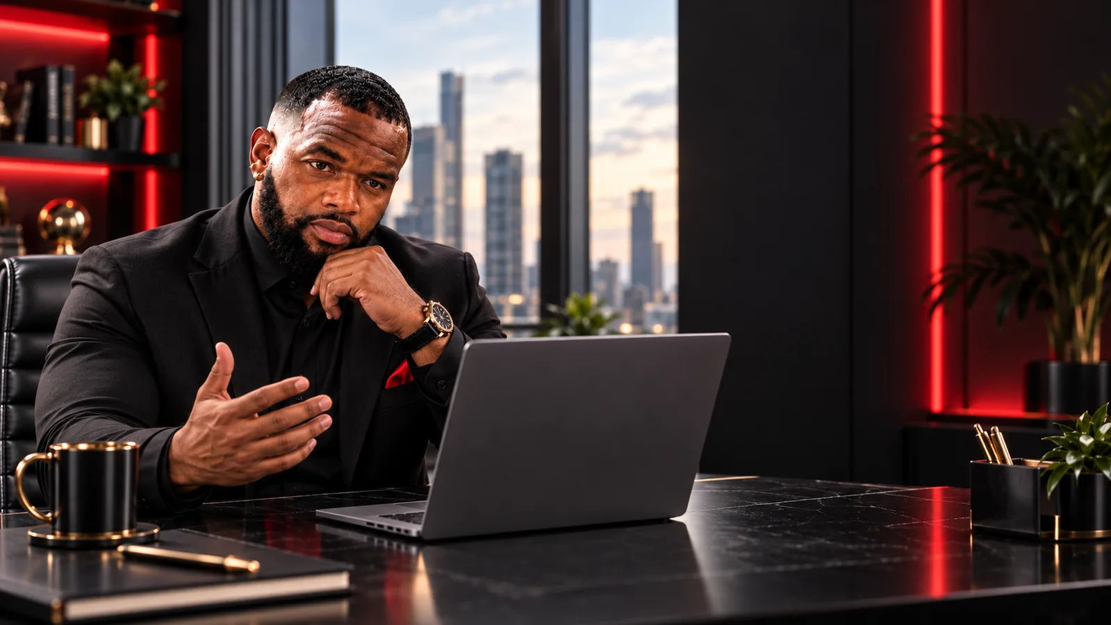 David King at his desk, ready to review your application.
